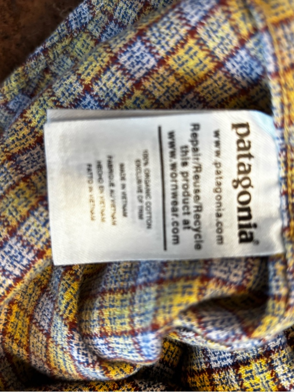 Patagonia Organic Cotton Plaid Button Front Shirt Men’s Medium M Long Sleeve - Picture 8 of 9